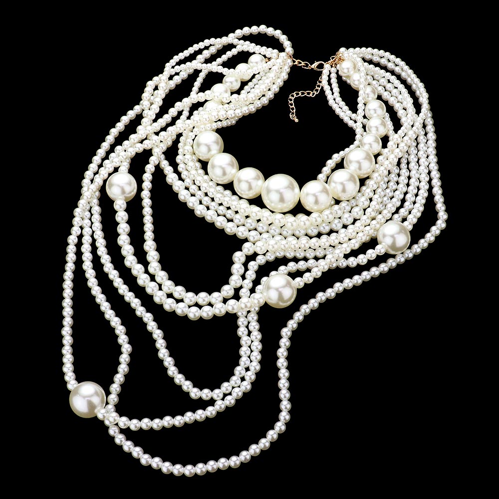The Baroness pearl multi strand Necklace