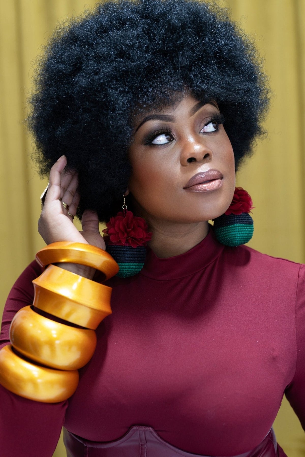 Stacked Aye Wura Statement Bangles — African statement jewelry at the TruFaceByGrace boutique in Springfield, Virginia