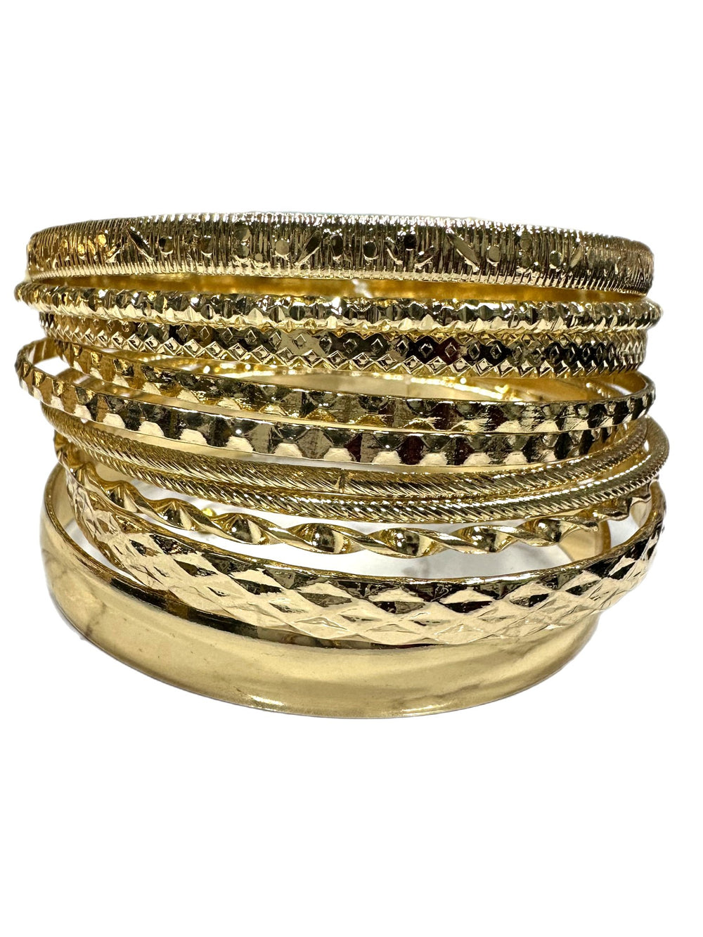 10 piece Gold plated bracelet set - Trufacebygrace