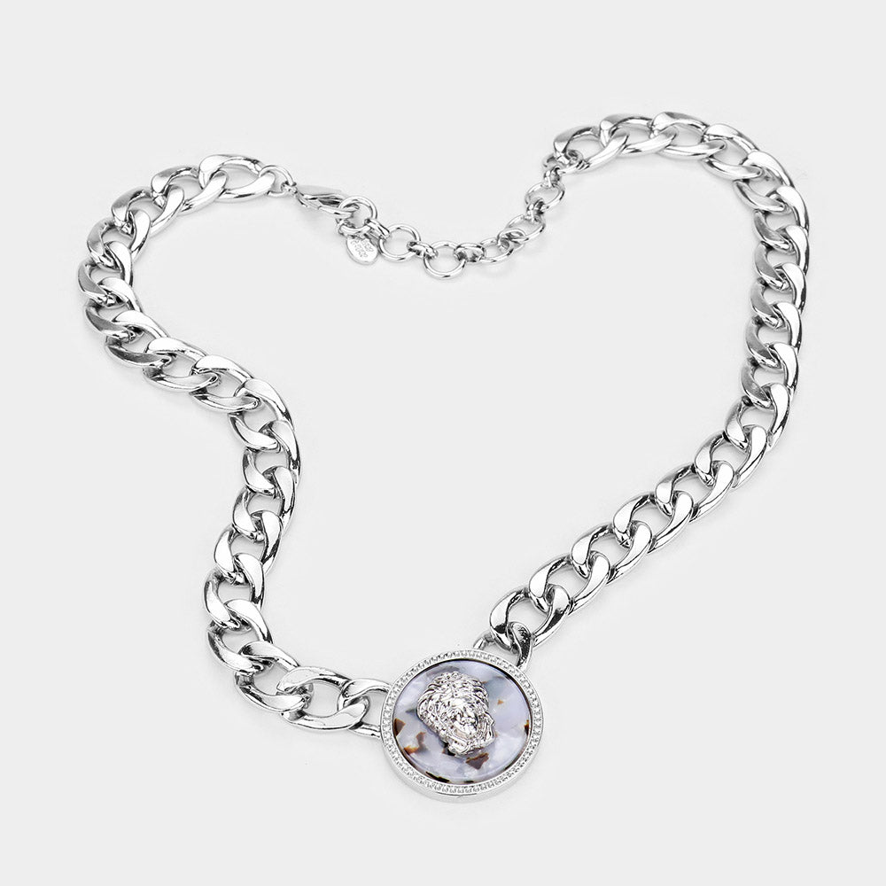 Medusa Head Cuban Chain necklace