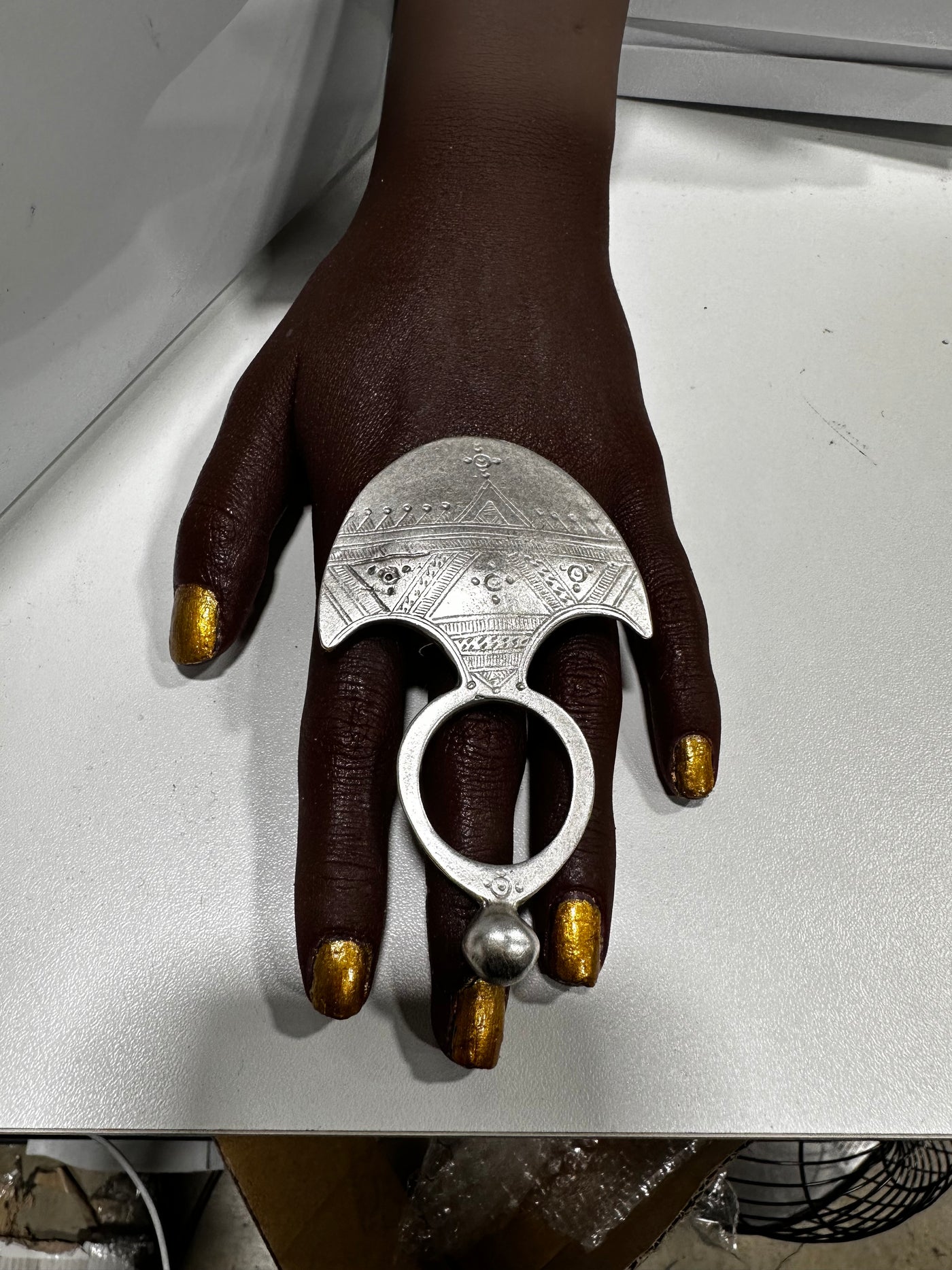 Oversized ethnic ring