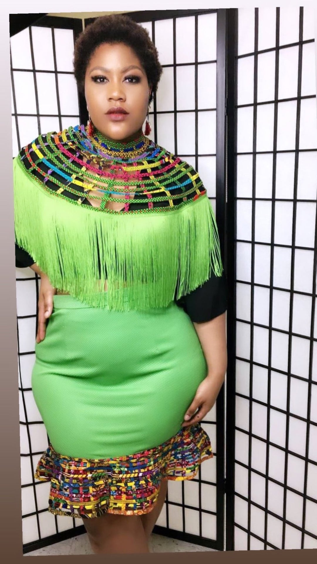 60% OFF Abena Chloe Stretch and Ankara Skirt - Trufacebygrace