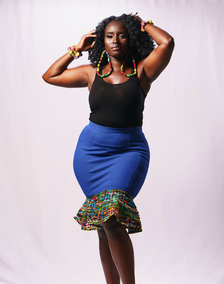 60% OFF Abena Chloe Stretch and Ankara Skirt - Trufacebygrace