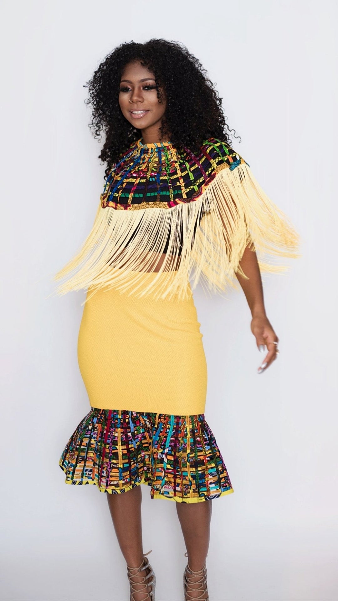 60% OFF Abena Chloe Stretch and Ankara Skirt - Trufacebygrace