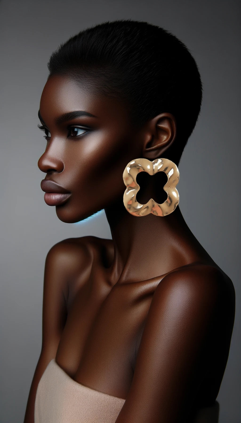 Flared Square statement Earrings