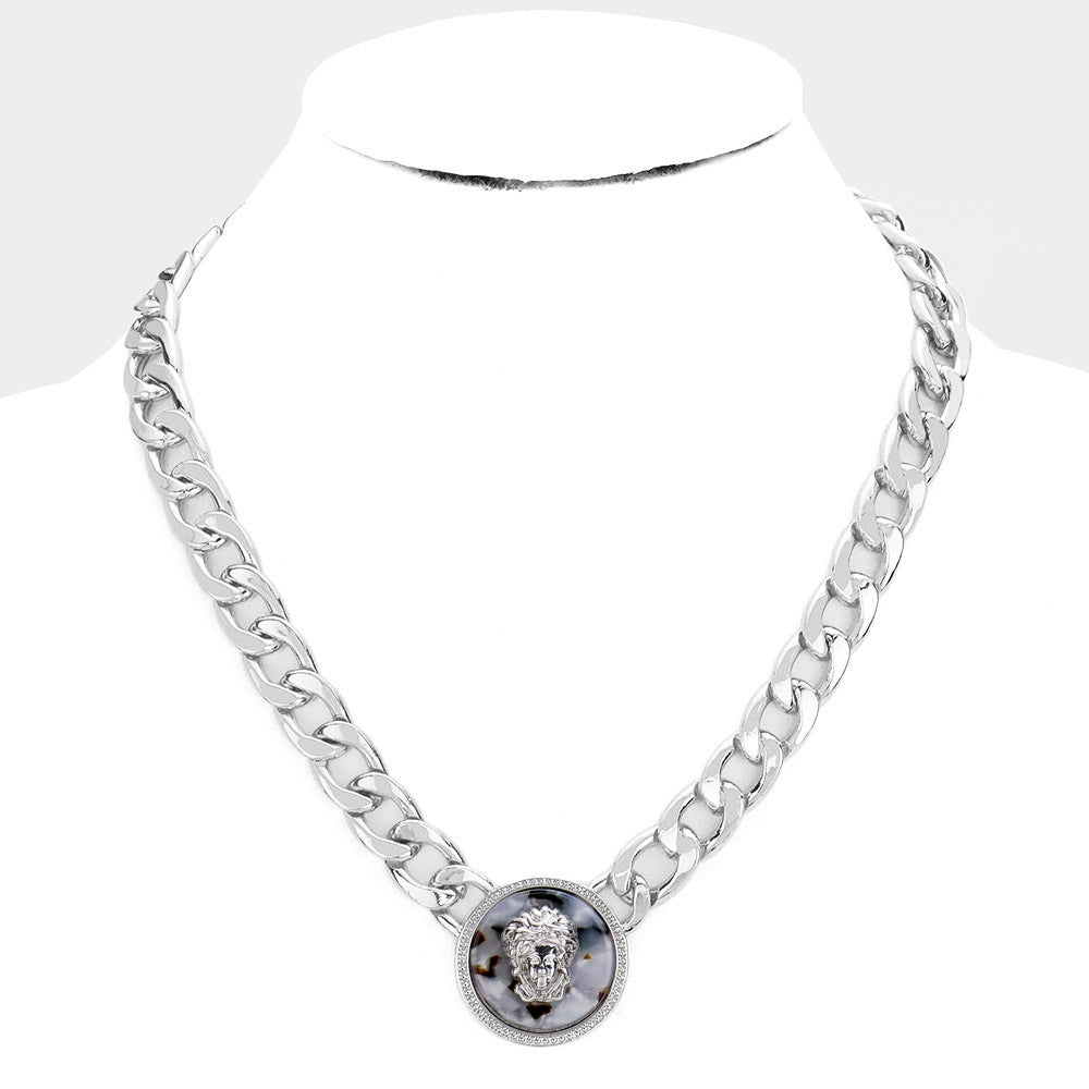 Medusa Head Cuban Chain necklace