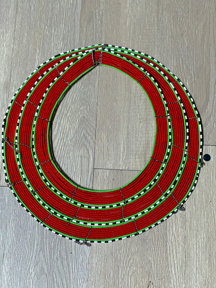 Kenyan Maasai triple bound necklace / neckpiece