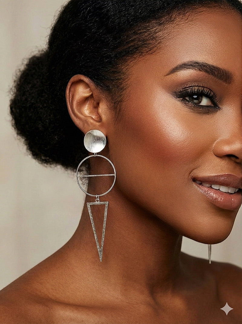 Geo-Stack Statement lightweight Earrings