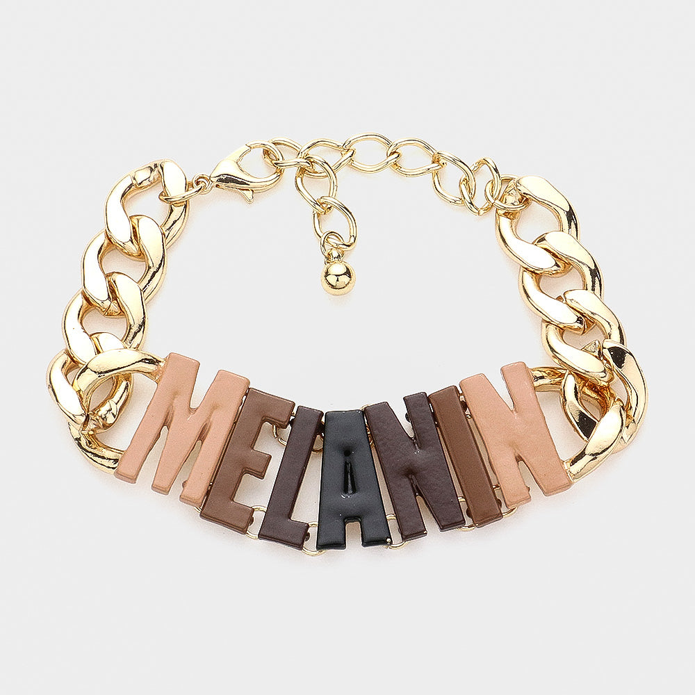 The Melanin Perfection letters Bracelet