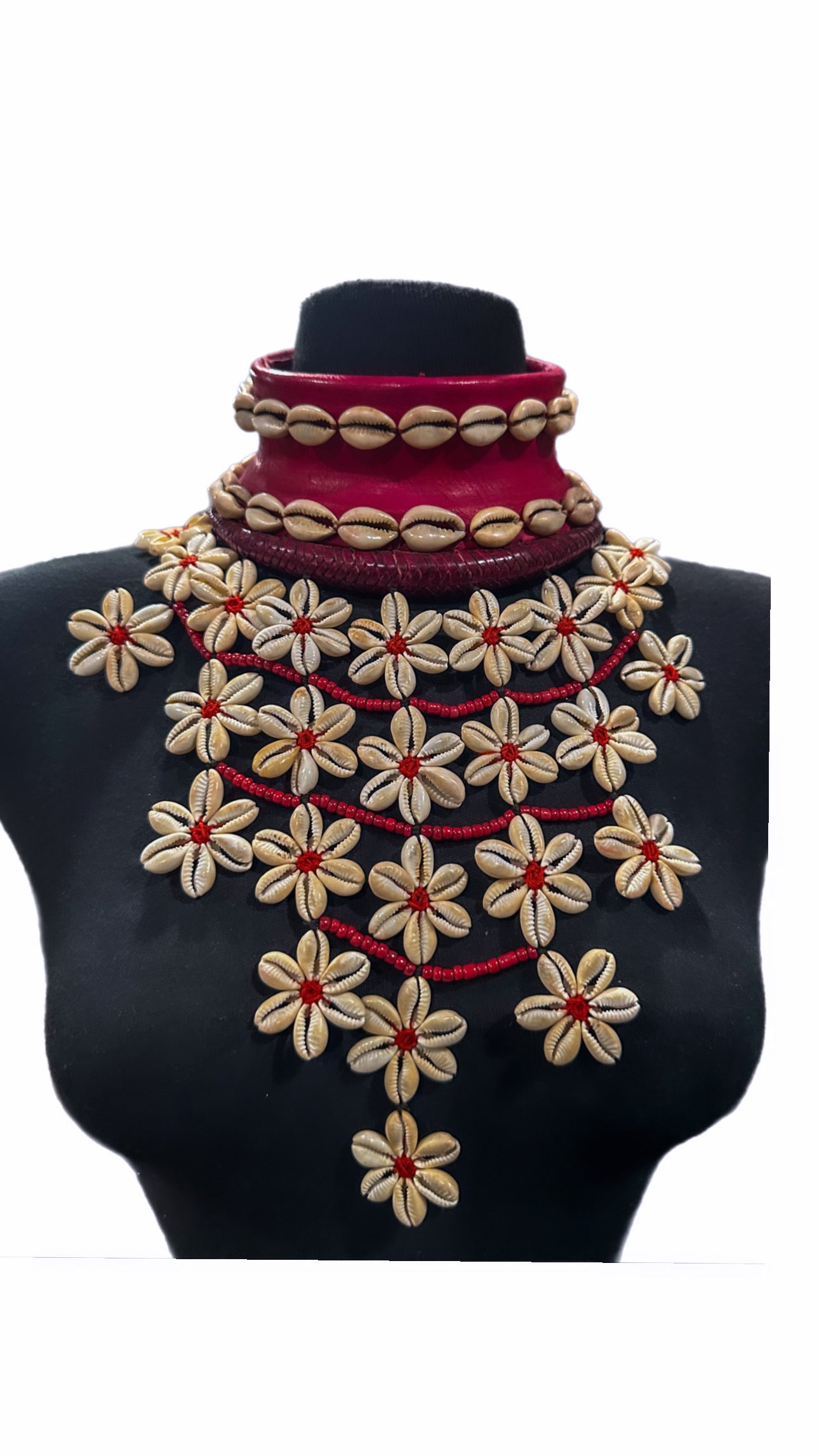 Premium Okoye cowry and Leather Choker