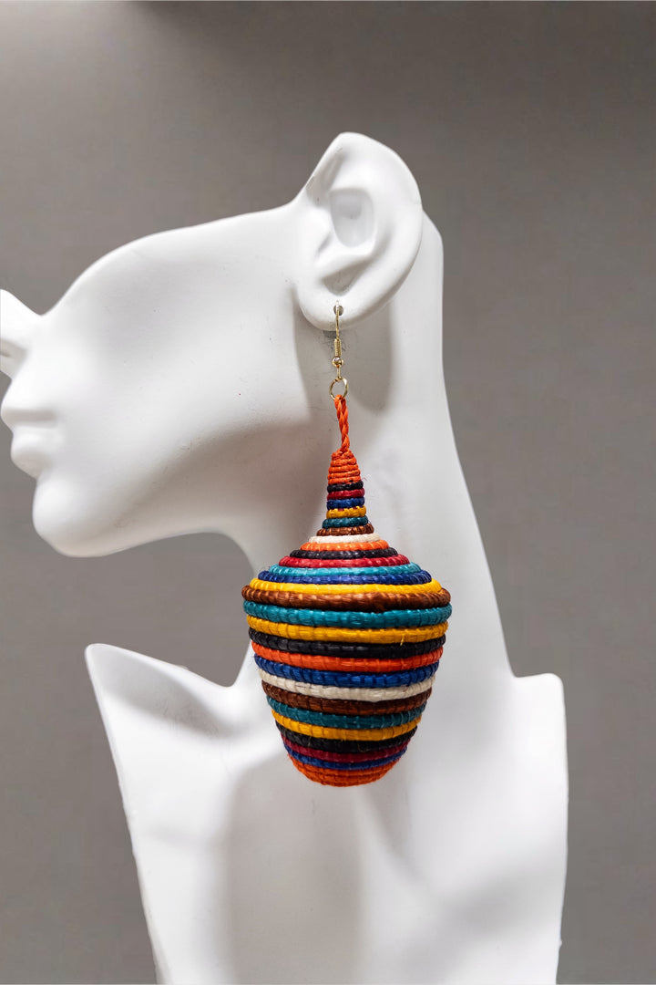 Tajiri Sana Bambaro Basket Earrings - Colorful