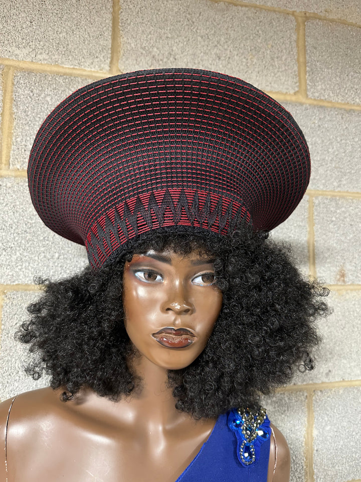 Red and Black Zulu Hat