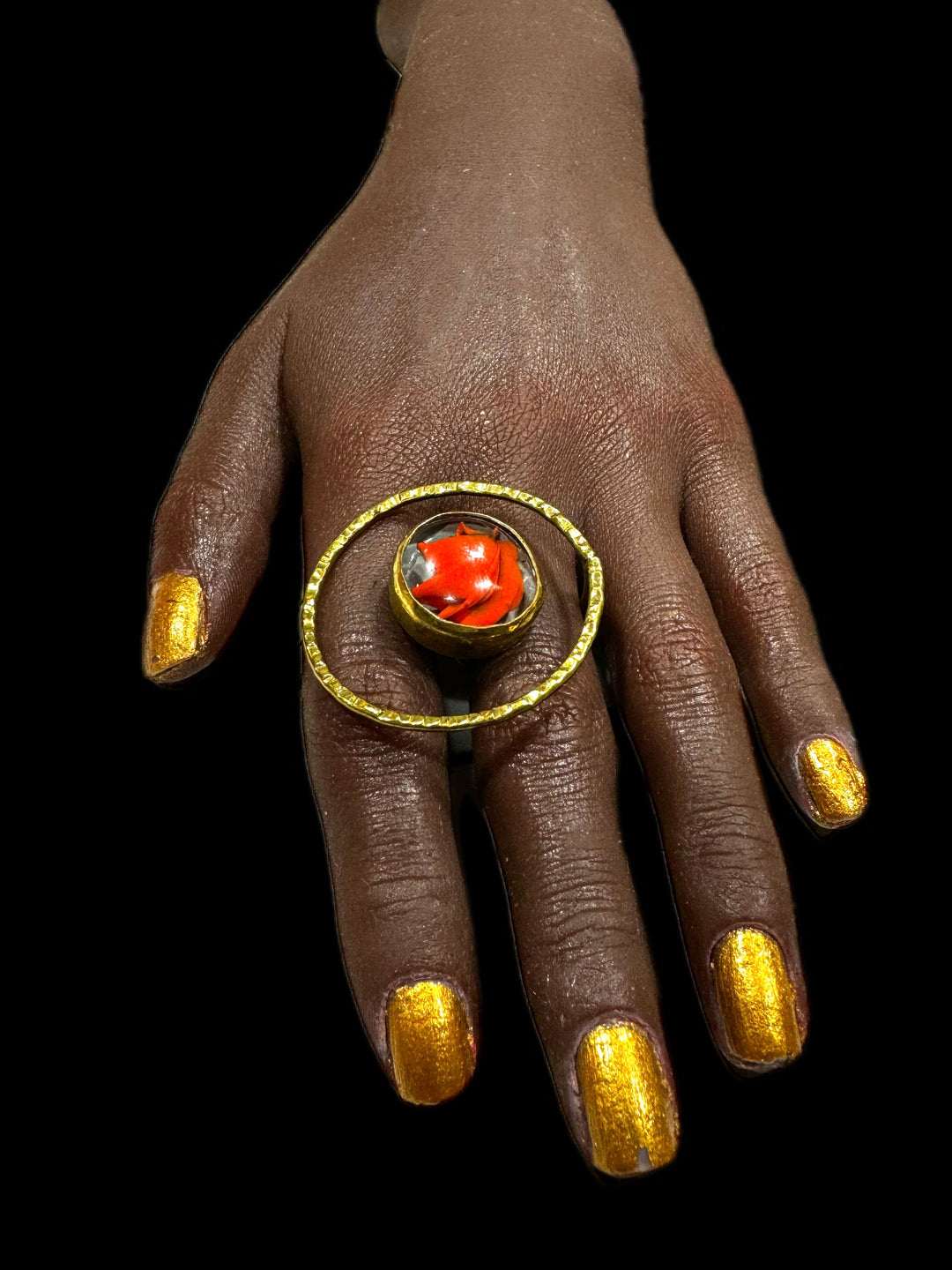 Kenyan Mosaic Brass Ring