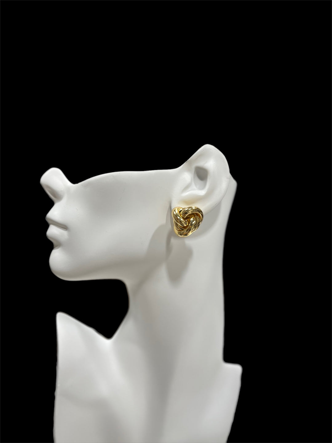 Amina Boho Geometric Earrings – Vintage Gold Twist Knot Earrings