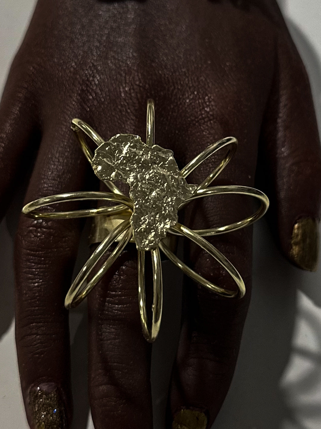 Nandi with Africa Map Statement ring