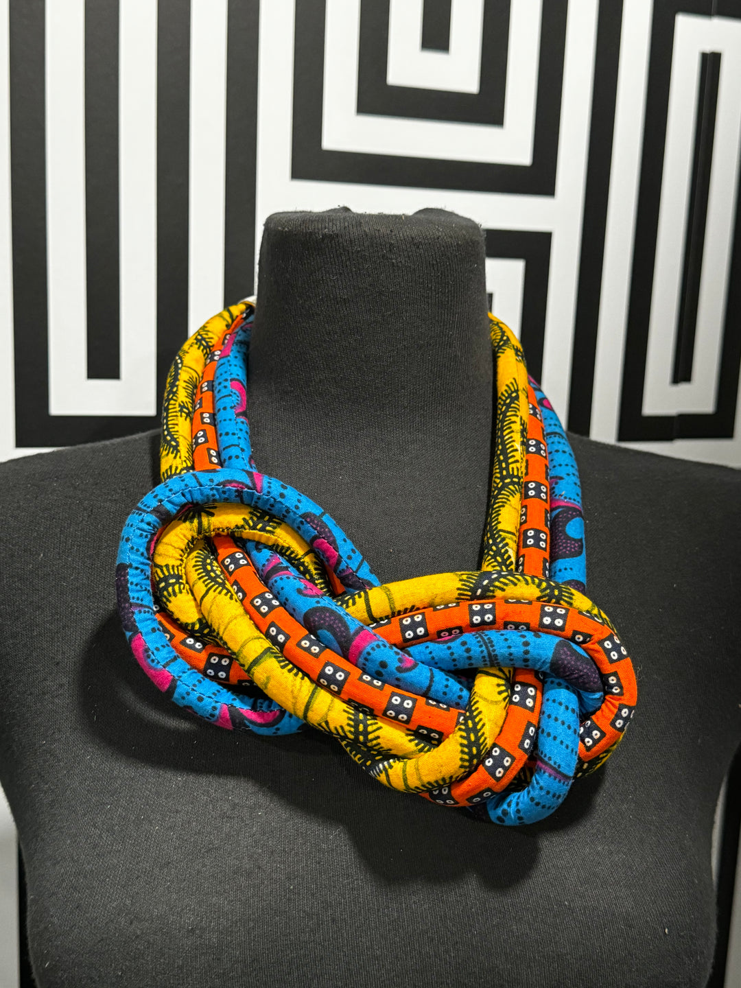 Knotted Ankara Print Necklace