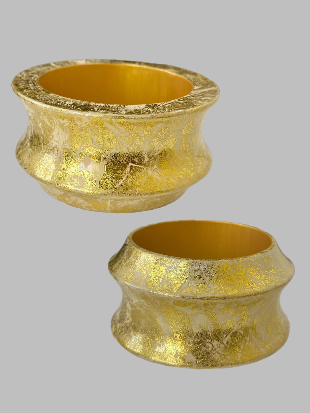 Ayie Wura Gold Foil Chunky Wood Bangle