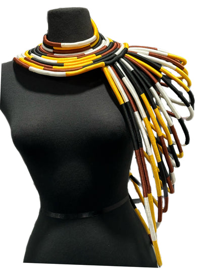 Umuntu Goddess Statement Necklace- One shoulder