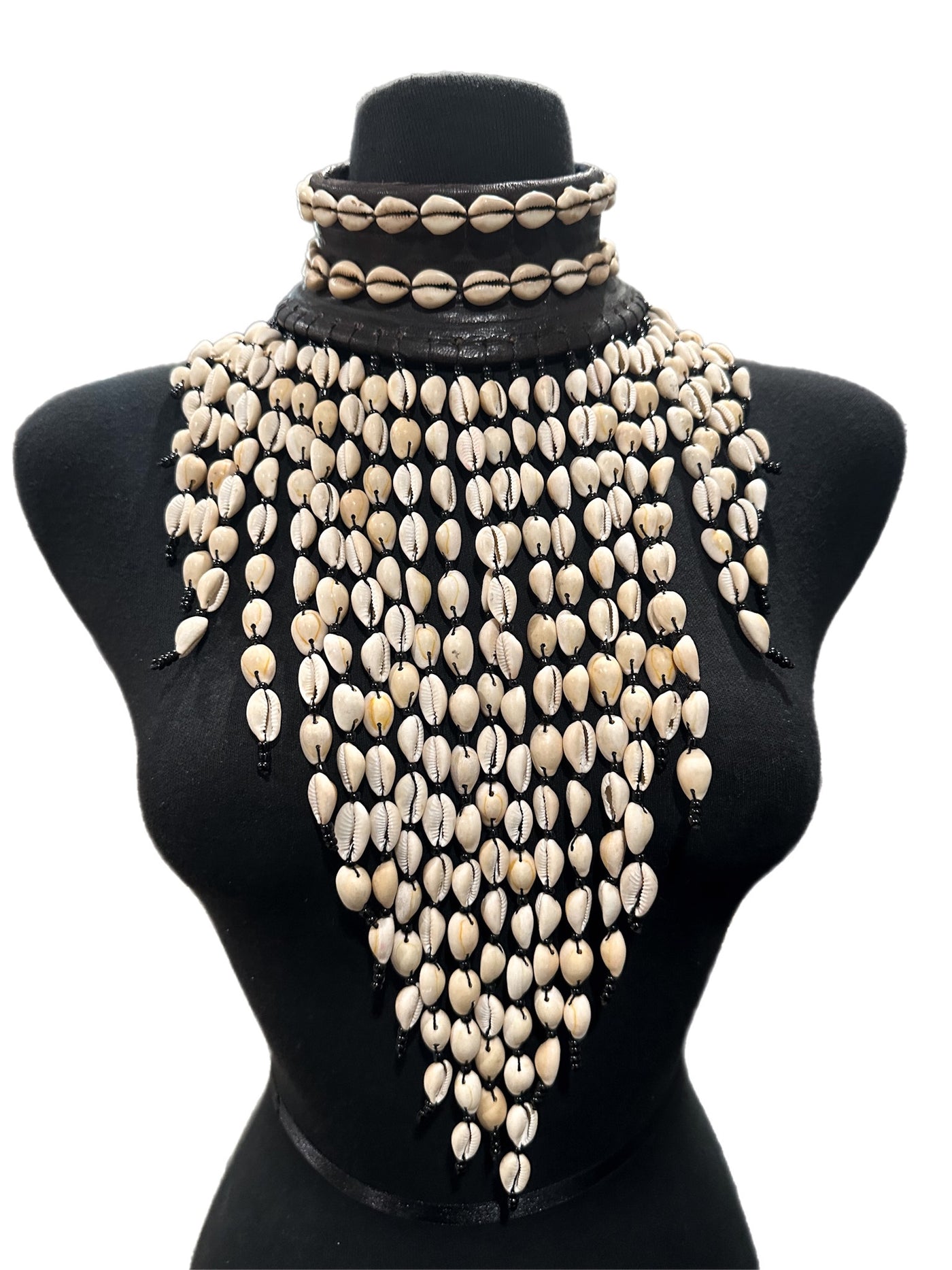 Premium Okoye cowry and Leather Choker