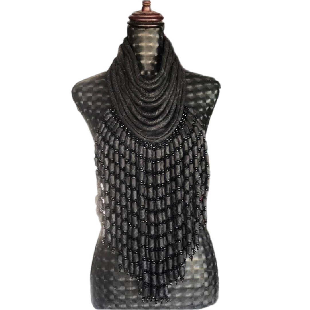 Frema Kandy Wrapped Ankara Fabric Neckpiece - Trufacebygrace