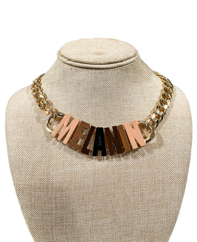 The Melanin Perfection letters Necklace