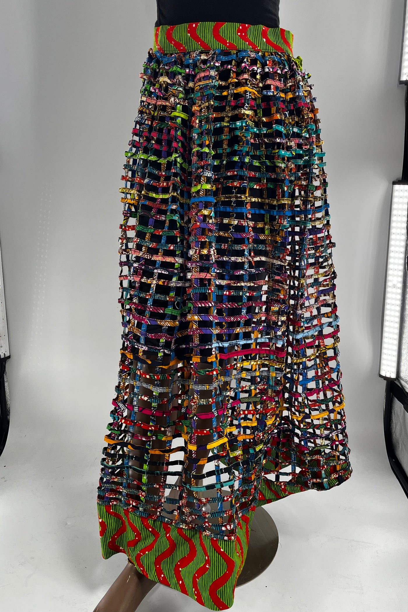 Ankara Cage Long Skirt