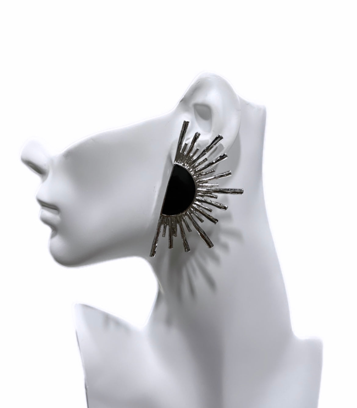 Limited: Silver Ebony Stud Earrings