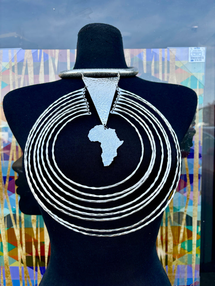 Africa to the World brass necklace