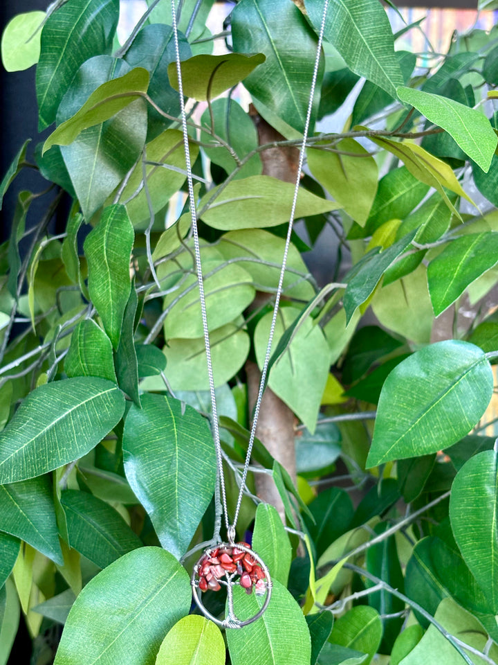 Jasper Stone Tree Of Life Necklace