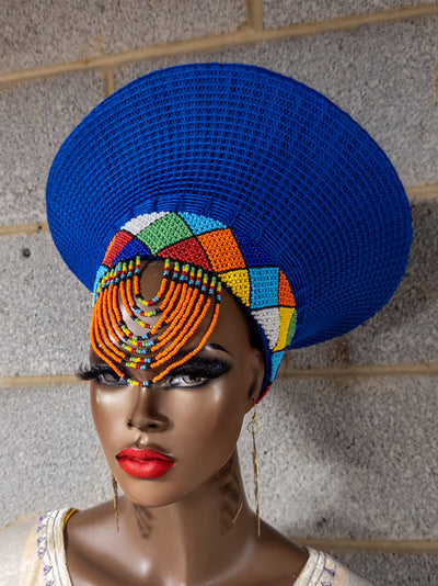 Traditional Beaded Zulu basket Hat
