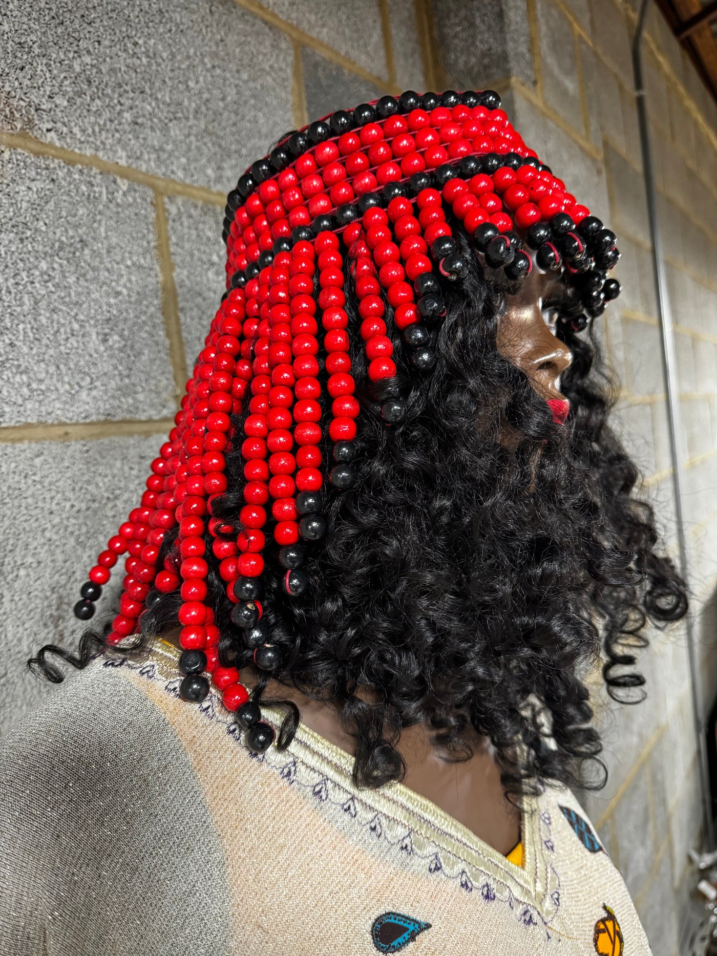 Queen of Egypt Wooden beads Headpiece