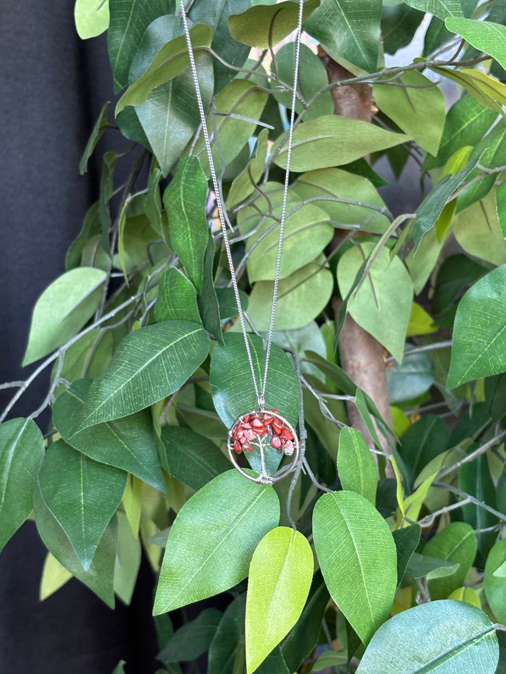 Jasper Stone Tree Of Life Necklace