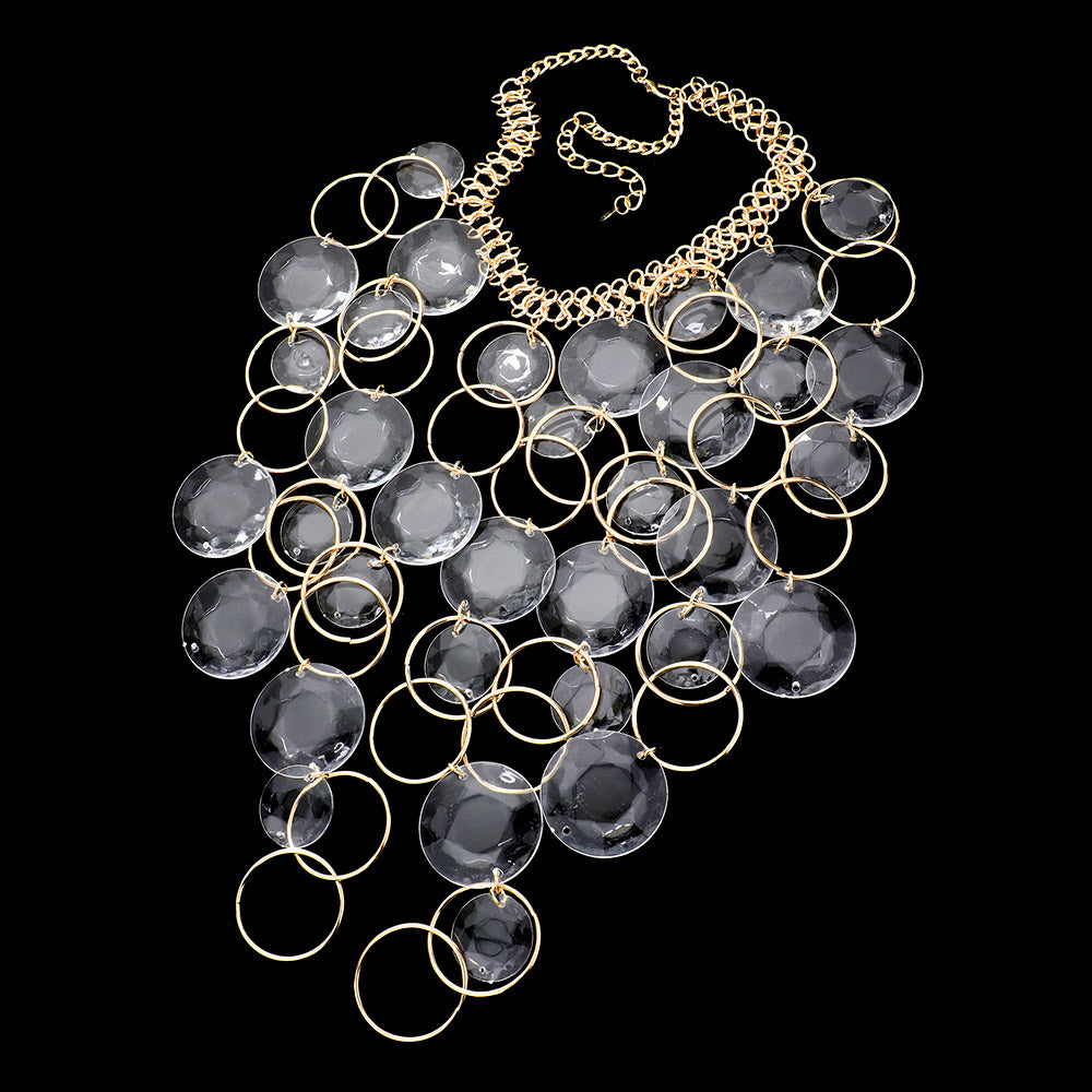 Sample : Clear Resin Statement Necklace