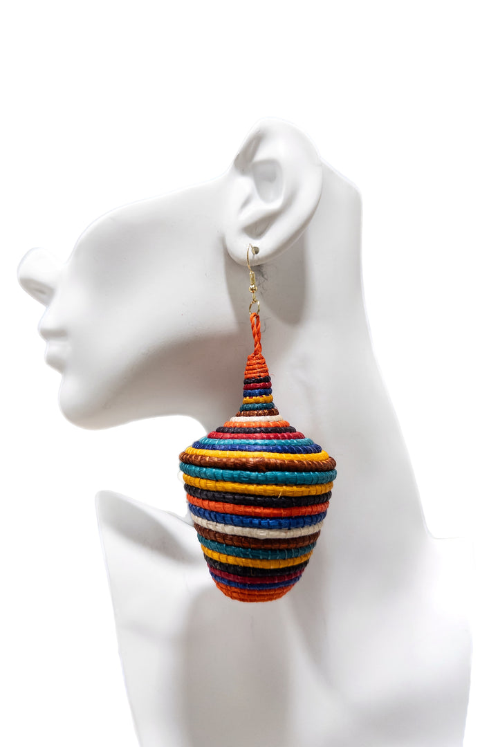Tajiri Sana Bambaro Basket Earrings - Colorful