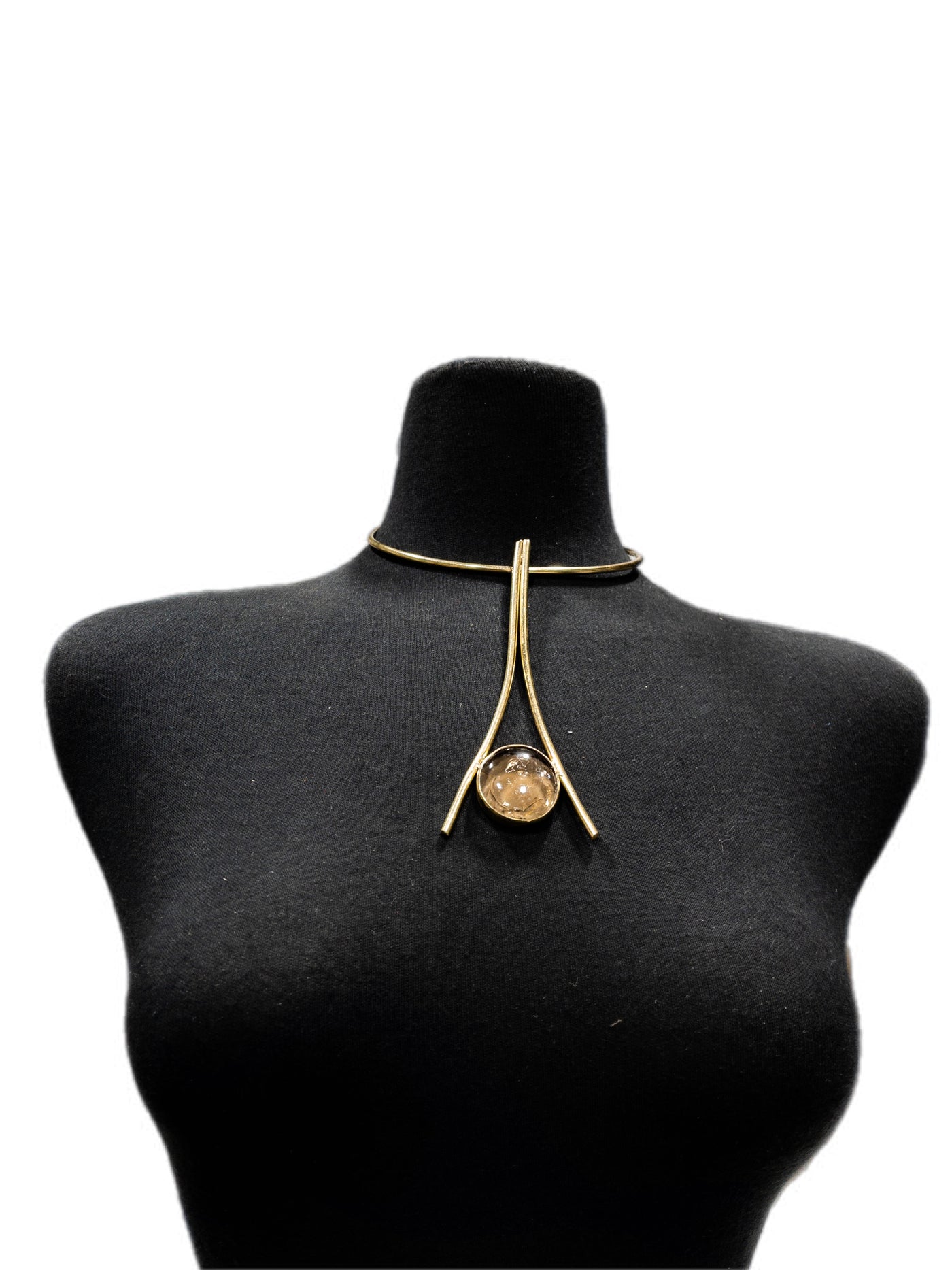 Upinde Tower Brass with Glass Stone Necklace