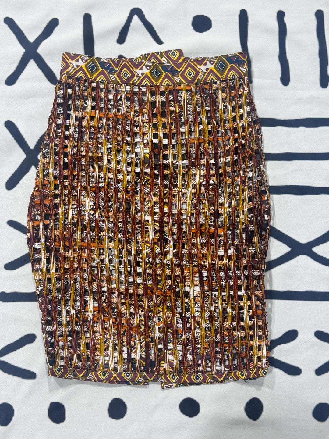 CLEARANCE!! FINAL SALE!!!! Nyakim Ankara Laced pencil Skirt