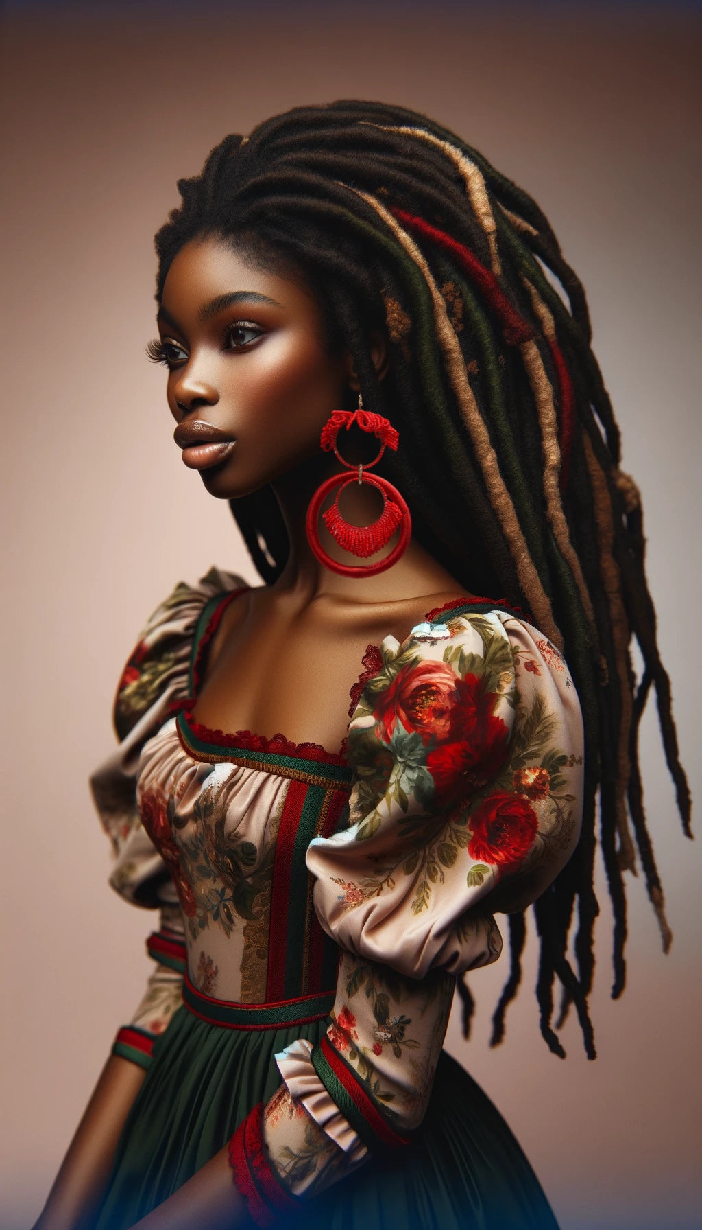 Afro-Doll Glass Bead Earrings