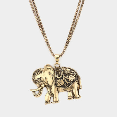 Elephant long Necklace
