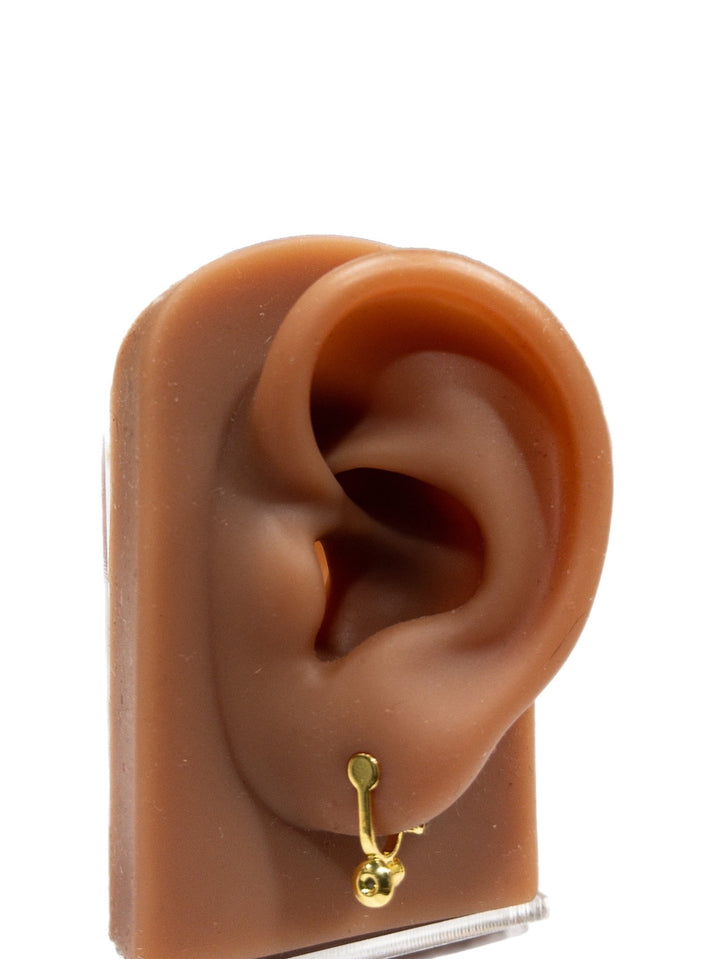 Dark Brown- Clip on Nonso Square top flower petal earrings