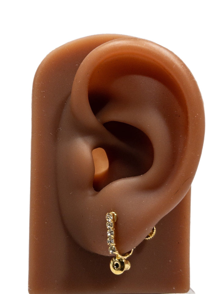 Dark Brown- Clip on Nonso Square top flower petal earrings