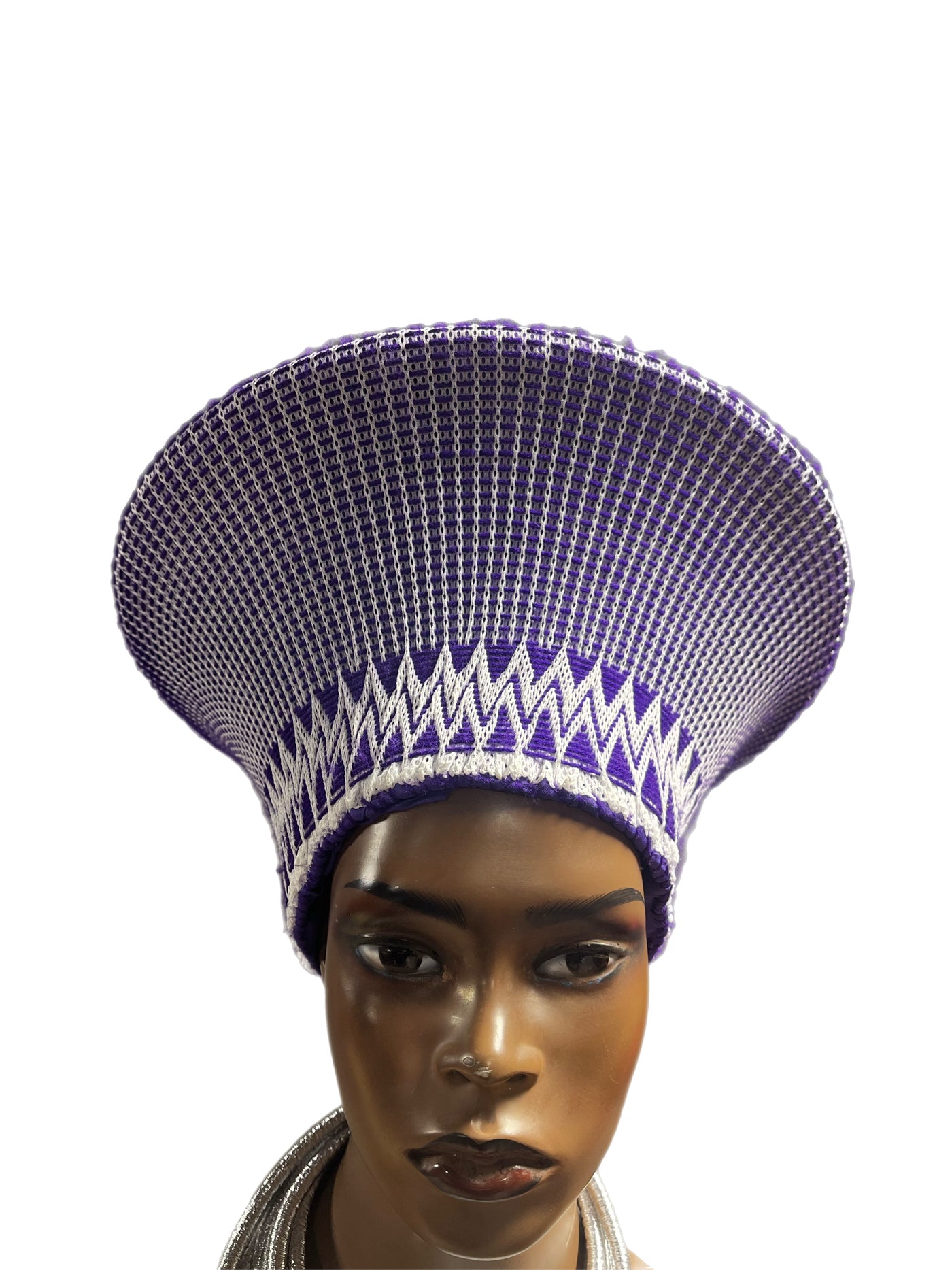 Purple and White Zulu Hat