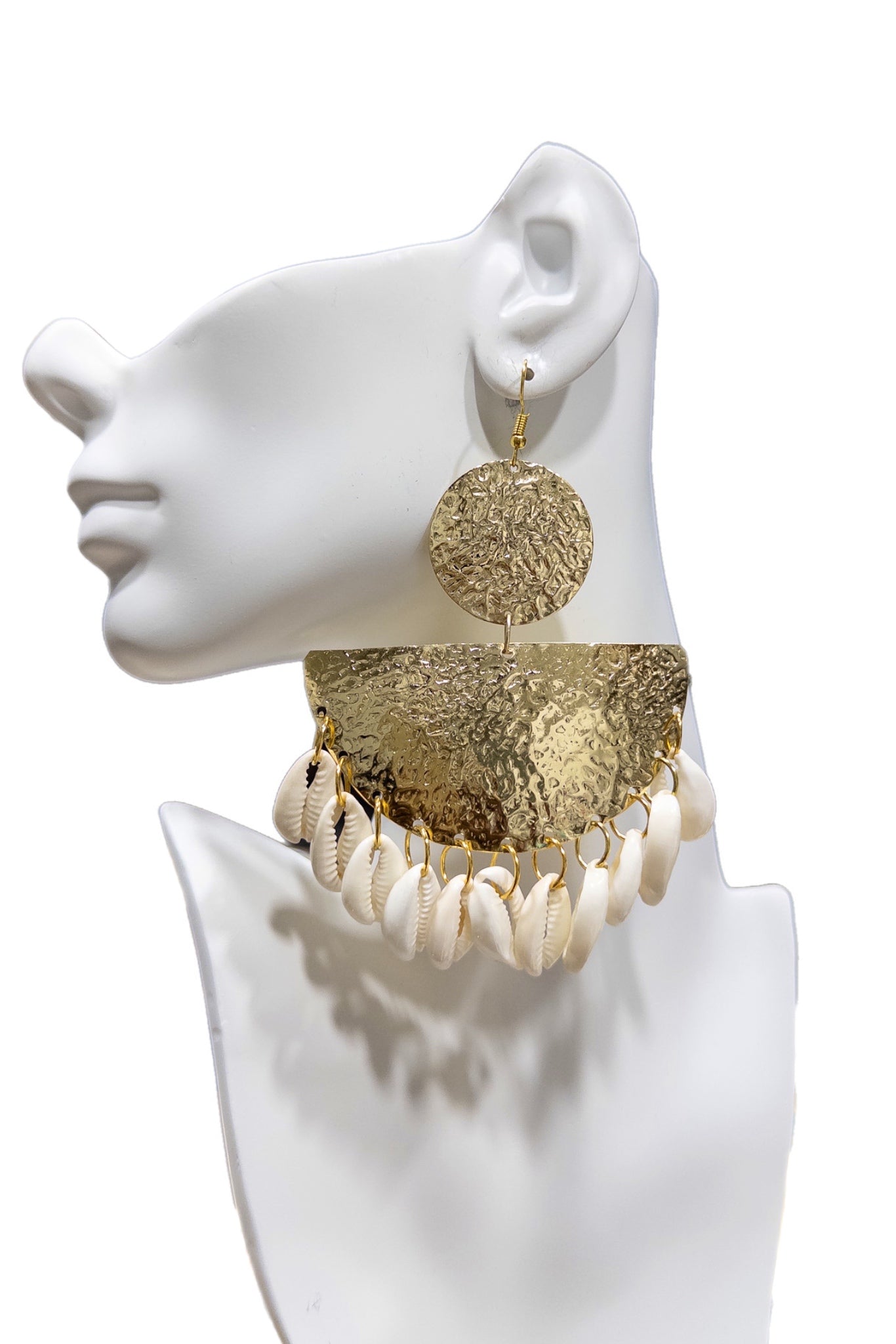 Kisitu Brass and Cowry Earrings