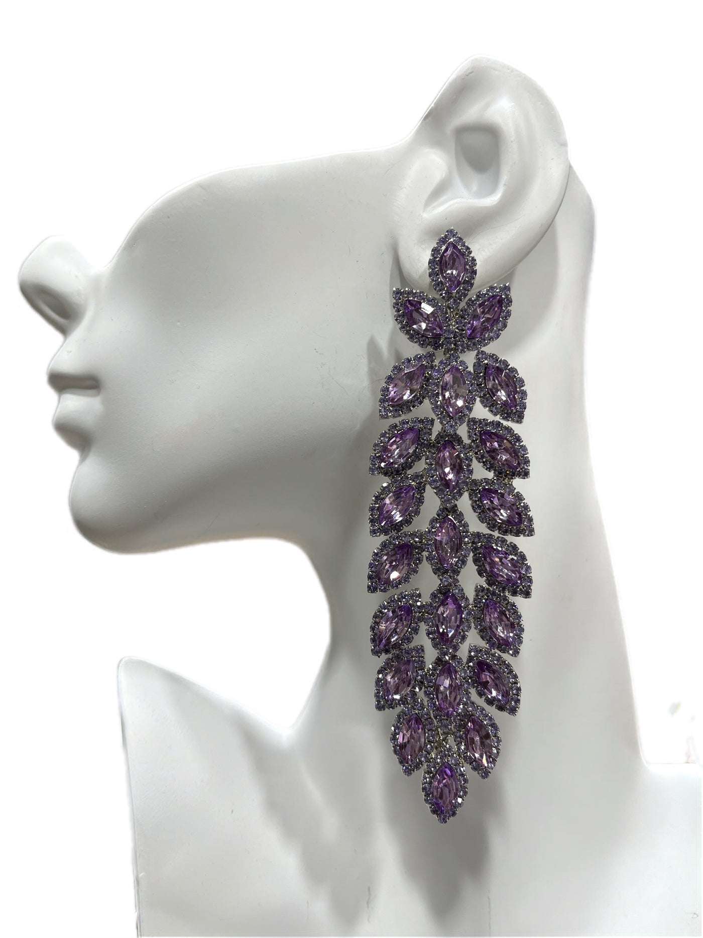 Sparkling Marquise Evening Earrings