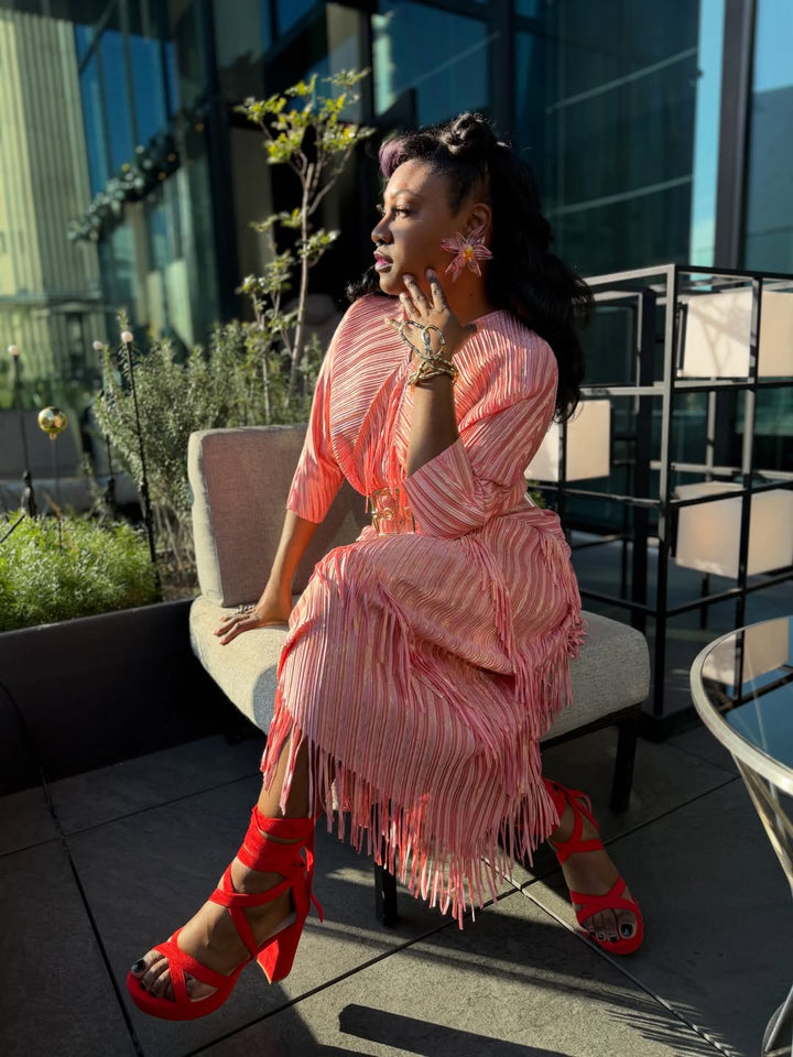 Oversized Resin Petal Flower Statement Earrings