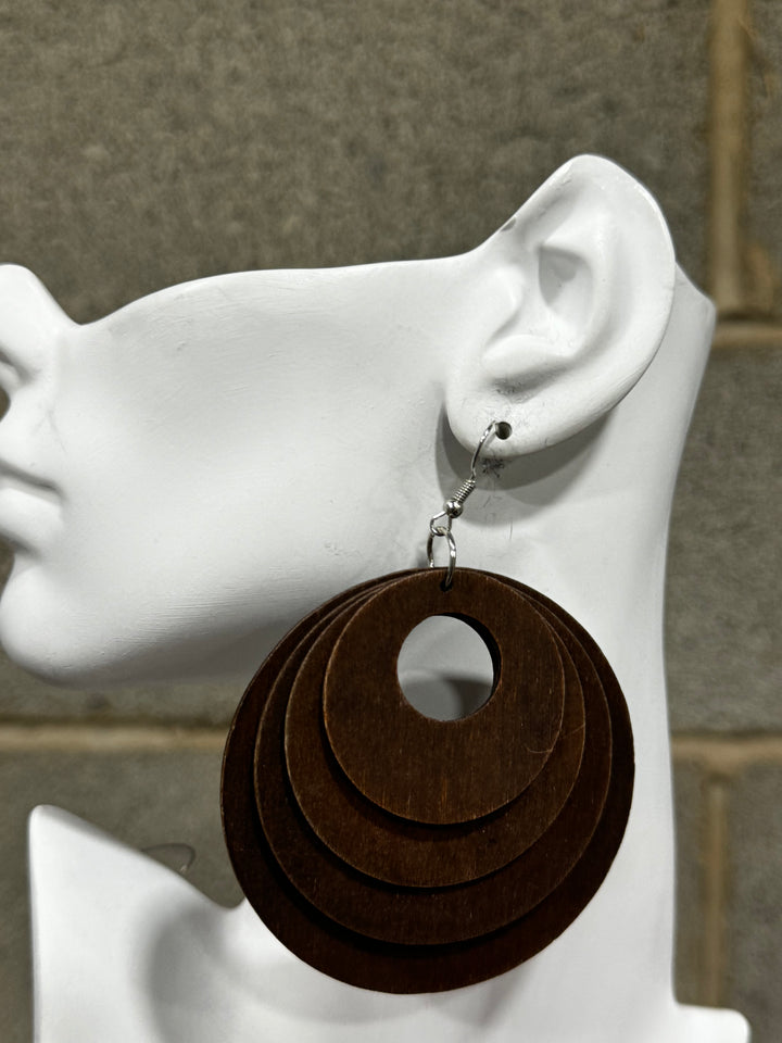 Lightweight Layers Wooden Earrings