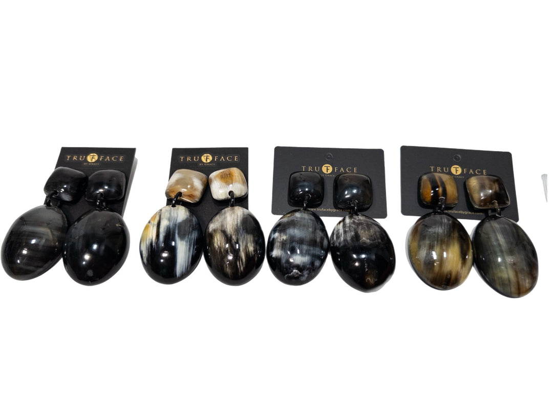 Afro Color Pop Horn Drop Earrings