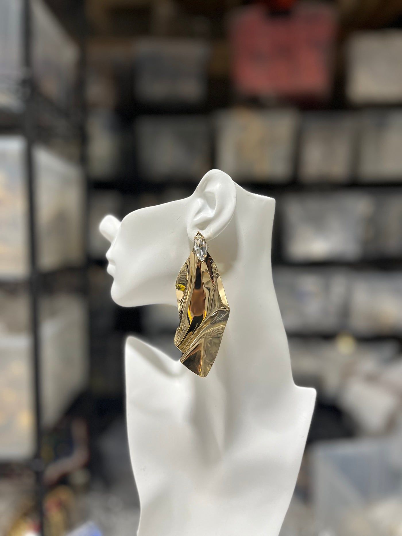 Liquid Gold Crystal Earrings