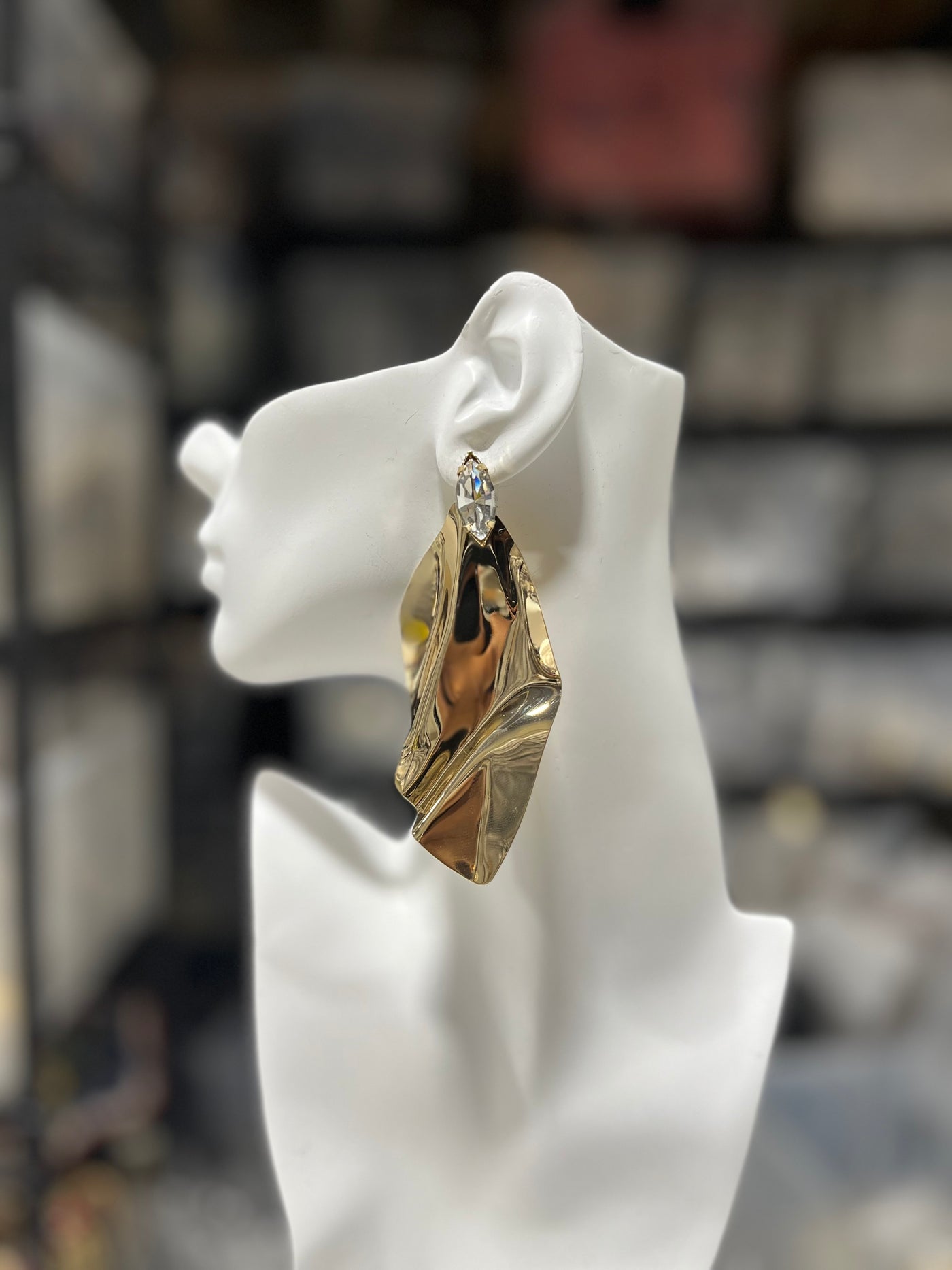 Liquid Gold Crystal Earrings