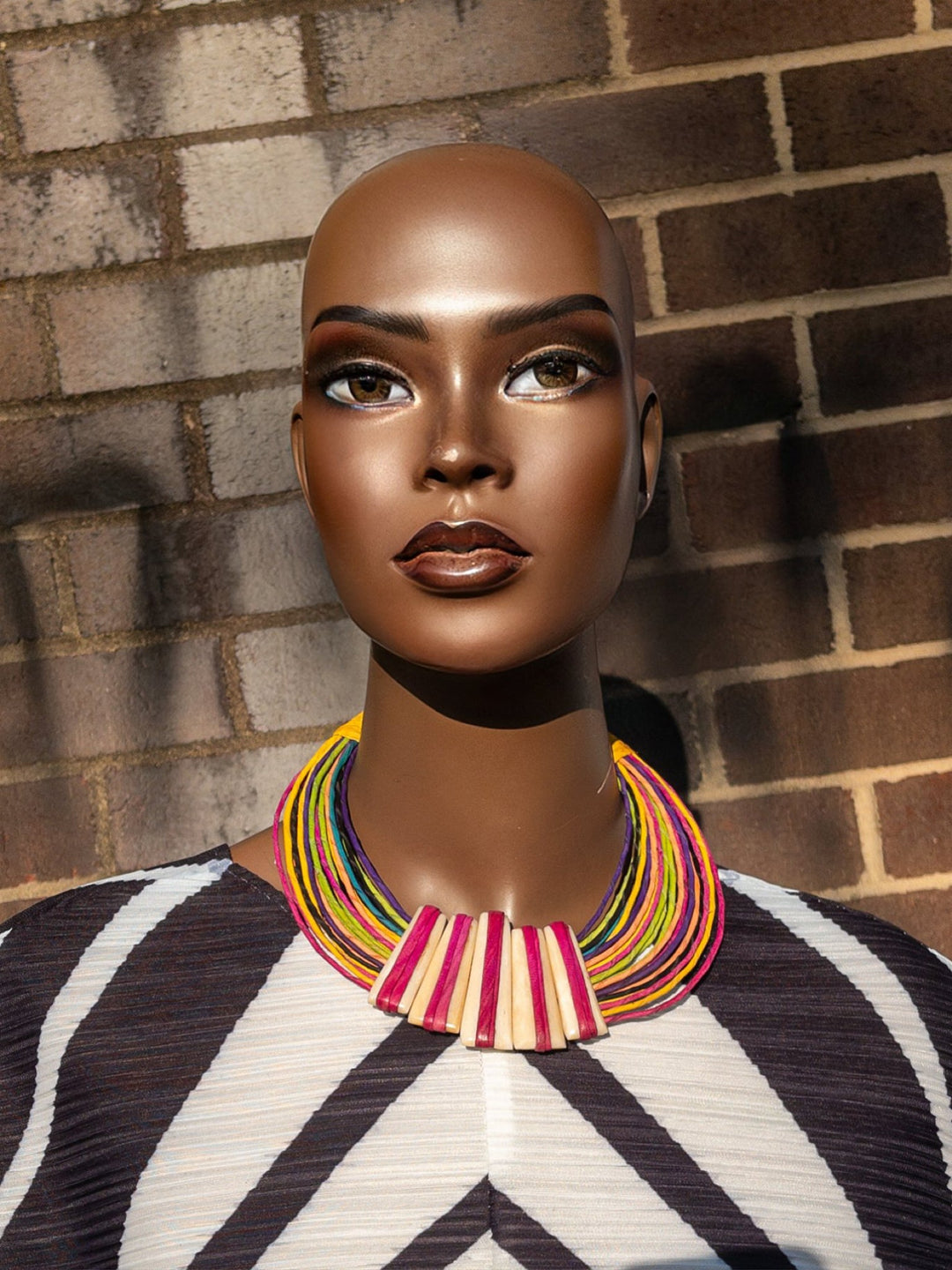 Abonteng Leather and Horn Necklace - Trufacebygrace