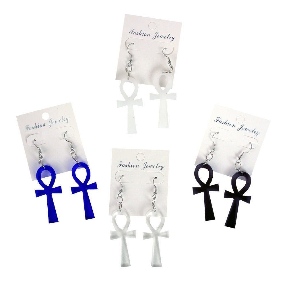 Acrylic Ankh Earrings - Trufacebygrace